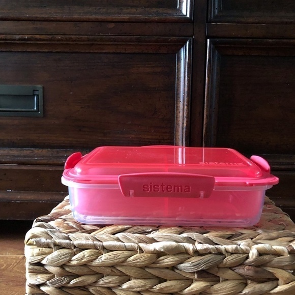 Sistema pink & clear bento box lunch container - Picture 1 of 6